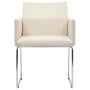 Dining chairs 2 units white linen look fabric by , dining chairs - Ref: Foro24-246857, Price: 214,99 €, Discount: %