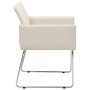 Dining chairs 2 units white linen look fabric by , dining chairs - Ref: Foro24-246857, Price: 214,99 €, Discount: %