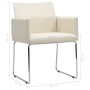 Dining chairs 2 units white linen look fabric by , dining chairs - Ref: Foro24-246857, Price: 214,99 €, Discount: %