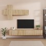 Set de muebles para TV 7 pzas madera contrachapada roble Sonoma de , Muebles TV - Ref: Foro24-3114520, Precio: 247,99 €, Desc...