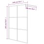 Black frosted ESG glass shower screen 140x195 cm by , Shower walls and screens - Ref: Foro24-152114, Price: 217,39 €, Discoun...