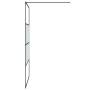 Black semi-frosted ESG glass shower screen 115x195 cm by , Shower walls and screens - Ref: Foro24-152128, Price: 182,54 €, Di...