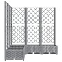 Planter with trellis PP light gray 120x120x121.5 cm by , Pots and planters - Ref: Foro24-153277, Price: 135,42 €, Discount: %