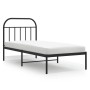 Estructura de cama con cabecero metal negro 80x200 cm de , Camas y somieres - Ref: Foro24-353626, Precio: 67,86 €, Descuento: %