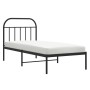 Estructura de cama con cabecero metal negro 80x200 cm de , Camas y somieres - Ref: Foro24-353626, Precio: 67,86 €, Descuento: %