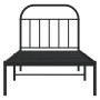 Estructura de cama con cabecero metal negro 80x200 cm de , Camas y somieres - Ref: Foro24-353626, Precio: 67,86 €, Descuento: %