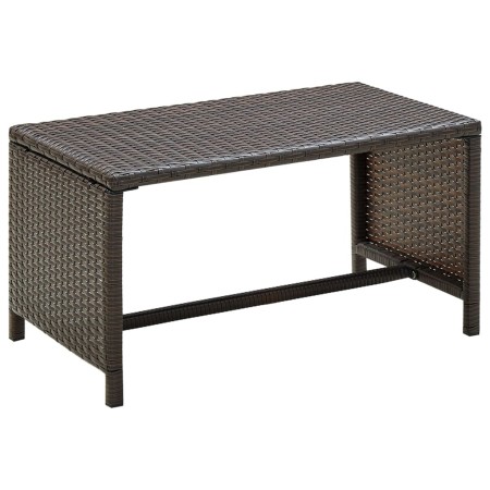 Mesa de centro de ratán sintético marrón 70x40x38 cm de , Mesas de centro - Ref: Foro24-46393, Precio: 46,71 €, Descuento: %