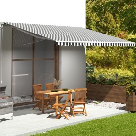 Tela de repuesto para toldo gris antracita y blanco 5x3,5 m de , Toldos - Ref: Foro24-311992, Precio: 76,92 €, Descuento: %