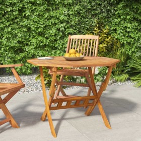 Folding garden table solid acacia wood 90x75 cm by , Garden tables - Ref: Foro24-319672, Price: 112,81 €, Discount: %