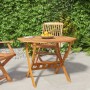 Folding garden table solid acacia wood 90x75 cm by , Garden tables - Ref: Foro24-319672, Price: 113,76 €, Discount: %