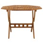 Folding garden table solid acacia wood 90x75 cm by , Garden tables - Ref: Foro24-319672, Price: 113,76 €, Discount: %