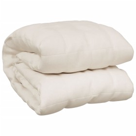 Weighted blanket light cream fabric 200x200 cm 9 kg by , Blankets - Ref: Foro24-350760, Price: 68,99 €, Discount: %