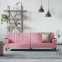 Sofá cama con reposabrazos terciopelo rosa de , Sofás - Ref: Foro24-351897, Precio: 267,99 €, Descuento: %