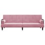 Sofá cama con reposabrazos terciopelo rosa de , Sofás - Ref: Foro24-351897, Precio: 267,99 €, Descuento: %