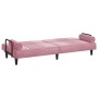 Sofá cama con reposabrazos terciopelo rosa de , Sofás - Ref: Foro24-351897, Precio: 267,99 €, Descuento: %