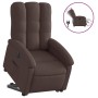 Sillón eléctrico reclinable elevable de tela marrón oscuro de , Sillones - Ref: Foro24-3204121, Precio: 309,77 €, Descuento: %