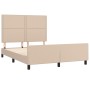 Estructura de cama cabecero cuero sintético capuchino 140x200cm de , Camas y somieres - Ref: Foro24-3125517, Precio: 258,96 €...