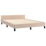 Estructura de cama cabecero cuero sintético capuchino 140x200cm de , Camas y somieres - Ref: Foro24-3125517, Precio: 258,96 €...