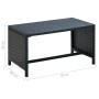 Black synthetic rattan coffee table 70x40x38 cm by , Coffee table - Ref: Foro24-46392, Price: 45,57 €, Discount: %