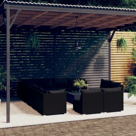 Garden furniture set 13 pieces black synthetic rattan cushions by , Garden sets - Ref: Foro24-3102848, Price: 1,00 €, Discoun...