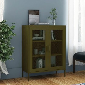 Olive green steel storage cabinet 80x35x101.5 cm by , Lockers and storage cabinets - Ref: Foro24-336171, Price: 167,99 €, Dis...