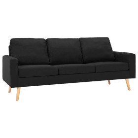 3-teilige Sofagarnitur aus schwarzem Stoff von , Sofas - Ref: Foro24-3056653, Preis: 735,67 €, Rabatt: %