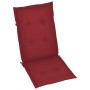 Garden chairs 2 units with red wine cushions solid teak wood by , Garden chairs - Ref: Foro24-3062385, Price: 245,74 €, Disco...