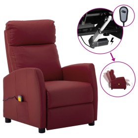 Red synthetic leather electric massage chair by , Electric massage chairs - Ref: Foro24-3073667, Price: 185,99 €, Discount: %