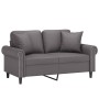 2-seater sofa with gray synthetic leather cushions, 120 cm by , Sofas - Ref: Foro24-3200927, Price: 253,70 €, Discount: %