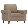 Armchair with footstool in synthetic leather, cappuccino color, 60 cm. by , Sofas - Ref: Foro24-3201204, Price: 219,94 €, Dis...