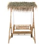 2-seater swing bench with palm leaves and bamboo cushion 202 cm by , Garden rockers - Ref: Foro24-3063942, Price: 467,86 €, D...