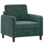 Dark green velvet armchair 60 cm by , Sofas - Ref: Foro24-359424, Price: 165,82 €, Discount: %