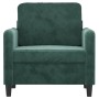 Dark green velvet armchair 60 cm by , Sofas - Ref: Foro24-359424, Price: 165,82 €, Discount: %