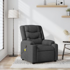 Dark gray fabric reclining massage chair by , Armchairs - Ref: Foro24-374131, Price: 235,77 €, Discount: %