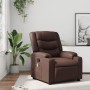 Reclining massage armchair in brown synthetic leather by , Armchairs - Ref: Foro24-374125, Price: 247,06 €, Discount: %