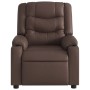 Reclining massage armchair in brown synthetic leather by , Armchairs - Ref: Foro24-374125, Price: 247,06 €, Discount: %