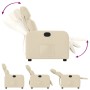 Sillón reclinable de tela crema de , Sillones - Ref: Foro24-374173, Precio: 212,63 €, Descuento: %