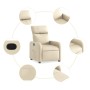 Sillón reclinable de tela crema de , Sillones - Ref: Foro24-374173, Precio: 212,63 €, Descuento: %