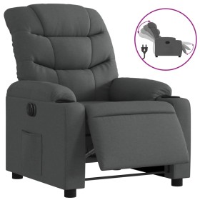 Sillón reclinable eléctrico de tela gris oscuro de , Sillones - Ref: Foro24-3206628, Precio: 266,61 €, Descuento: %