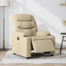 Sillón reclinable eléctrico de tela crema de , Sillones - Ref: Foro24-3206635, Precio: 270,99 €, Descuento: %