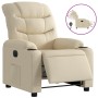 Sillón reclinable eléctrico de tela crema de , Sillones - Ref: Foro24-3206635, Precio: 257,92 €, Descuento: %