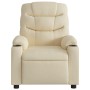 Sillón reclinable eléctrico de tela crema de , Sillones - Ref: Foro24-3206635, Precio: 257,92 €, Descuento: %