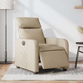 Cream Fabric Power Recliner by , Armchairs - Ref: Foro24-3206689, Price: 235,28 €, Discount: %