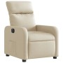 Sillón reclinable eléctrico de tela crema de , Sillones - Ref: Foro24-3206689, Precio: 243,56 €, Descuento: %