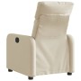 Sillón reclinable eléctrico de tela crema de , Sillones - Ref: Foro24-3206689, Precio: 243,56 €, Descuento: %