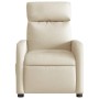 Sillón reclinable eléctrico de tela crema de , Sillones - Ref: Foro24-3206689, Precio: 243,56 €, Descuento: %