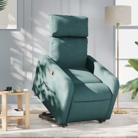 Sillón reclinable elevable tela verde oscuro de , Sillones - Ref: Foro24-3206705, Precio: 256,99 €, Descuento: %