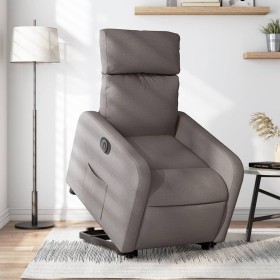 Electric reclining and lift fabric armchair in taupe gray. by , Armchairs - Ref: Foro24-3206724, Price: 296,43 €, Discount: %