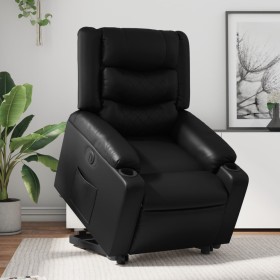 Sillón reclinable y elevable eléctrico cuero sintético negro de , Sillones - Ref: Foro24-3206559, Precio: 357,99 €, Descuento: %