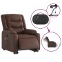 Electric lift massage chair in brown synthetic leather by , Armchairs - Ref: Foro24-3206565, Price: 372,99 €, Discount: %